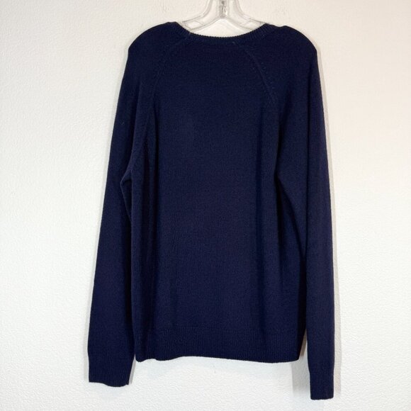 Vince Wool Cashmere Blend Sweater Navy Blue Size Large FLAW - Picture 2 of 13